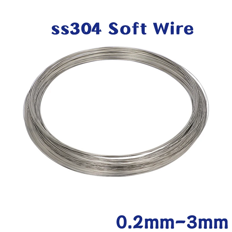 304 Stainless Steel Single Wire soft Annealed Wire Locking 0.2/0.3/0.4/0.5/0.6/0.7/0.8/1/1.5/2mm Fine Wire