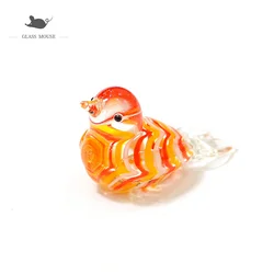 Mini Murano Glass Bird Figurine Cute Animal Craft Ornament Easter Fairy Garden Kawaii Room Decor Accessories Xmas Gifts For Kids
