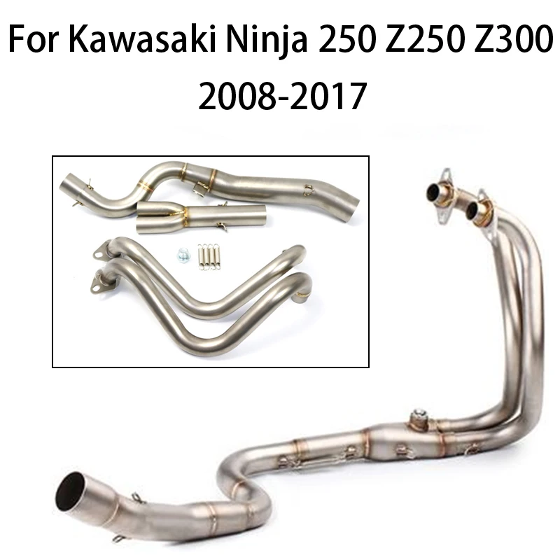 

Modified Motorcycle Exhaust Front Middle Link Pipe Escape Slip On For Kawasaki Ninja 250 Ninja 300 Z250 Z300 2008-2017 Years