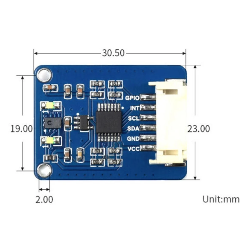 20CB Color Temperature Measurement AS7341 Spectral Color Sensor Visible Spectrum Sensor Multi Channels High Precision I2C Bus