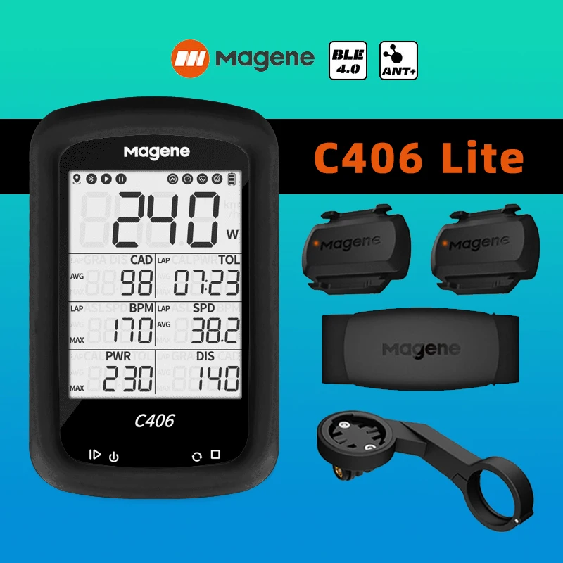 Magene C406 Lite Bike Computer GPS Wireless Smart Mountain Road Bicycle Monito Stopwatchring Cycling Data Map bicycle S3+ H64