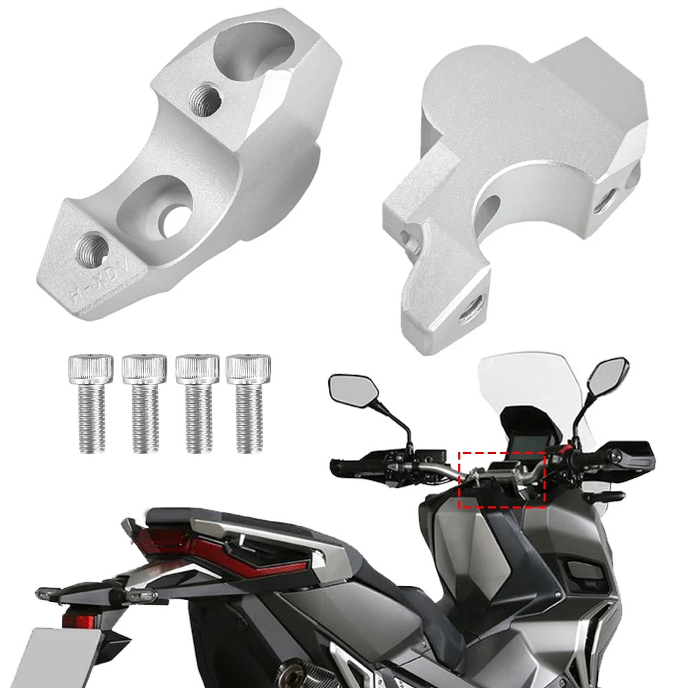 Moto CNC Guidon Risers Extend Clamp Adaptateur pour Honda XADV750 2017-2020 2021 X-ADV XADV 750 Riser Up 35mm vers l'arrière 10mm