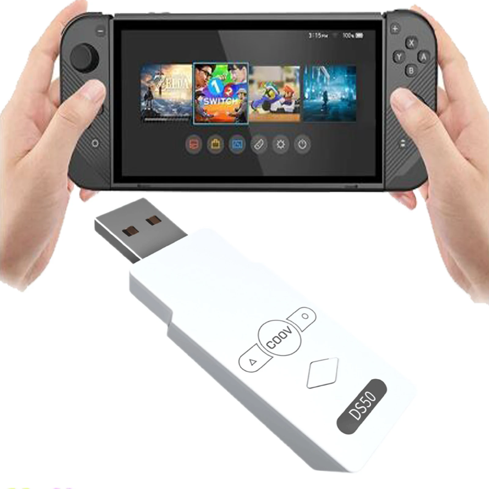 2021 Coov DS50 convertitore adattatore Bluetooth Wireless per Nintend Switch per PS4 PS5 X-box convertitore Controller Wireless One PC