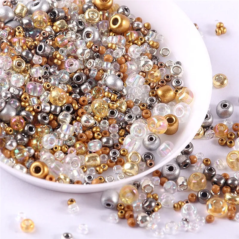 1000pcs Mixed1.5-4mm perle di vetro distanziatori rotondi colorati perline o gioielli fai-da-te che fanno accessori per ricamo braccialetto collana