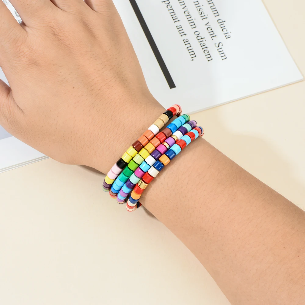 Boho Bohemian Handmade Charm Summer New Gold color Bracelet Tile Beads Friendship Bracelet Women Gifts Unisex Fashion Jewelry