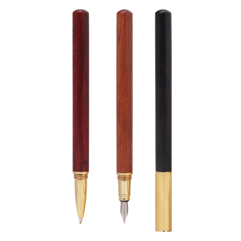 1 pcs rosewood ball point pen Sandalwood signature pen All Copper Pearl Student Business Gifts Writing smoothly fountain pen