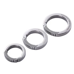 Pure Titanium TC4 Spring Ring Loop Car Key Ring Chain Holder Hanging Buckle Creative Accessories Gift for Men Women