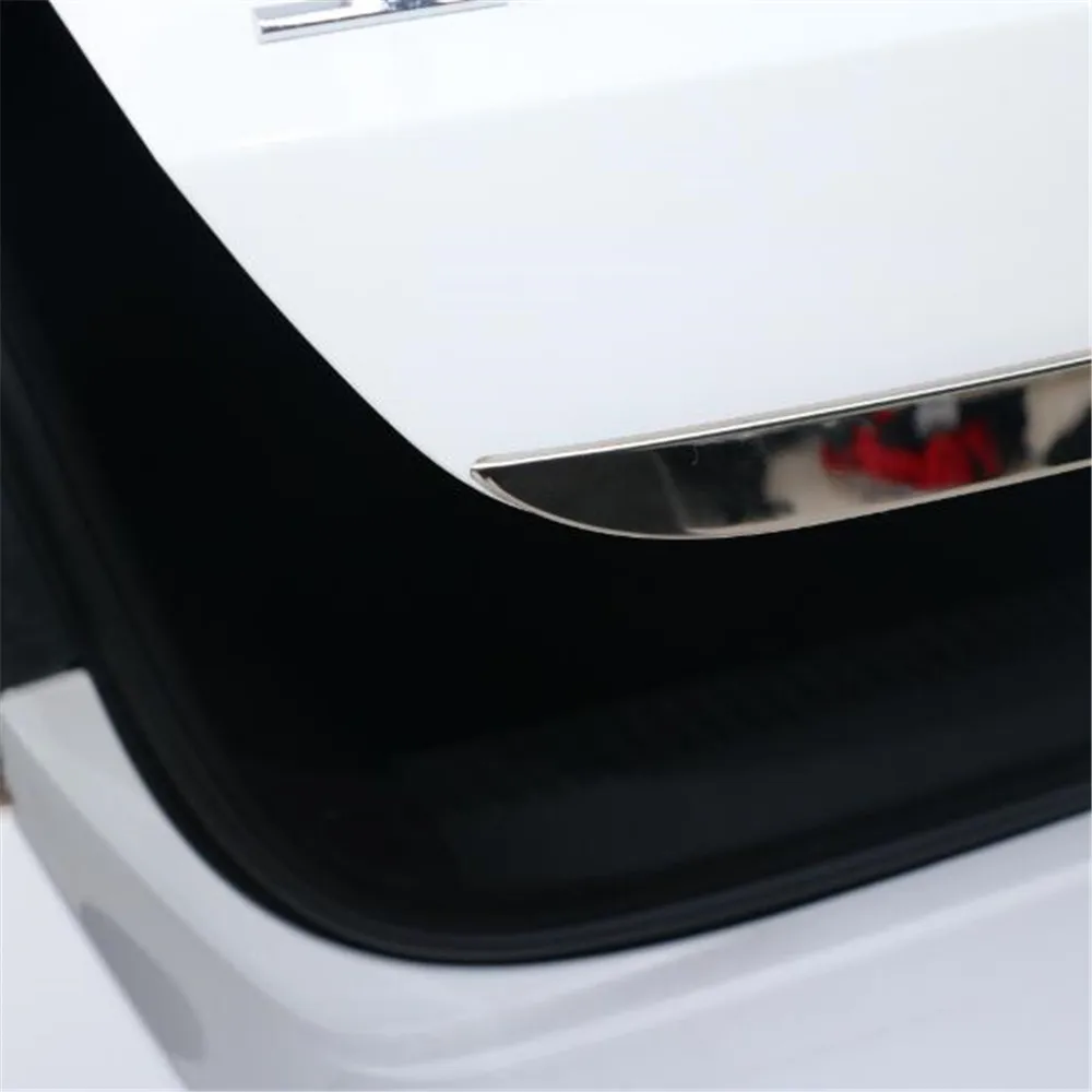 Accessories fit for16-21 new superb sedan stainless steel rear boot door trunk cover trim tailgate garnish molding strip