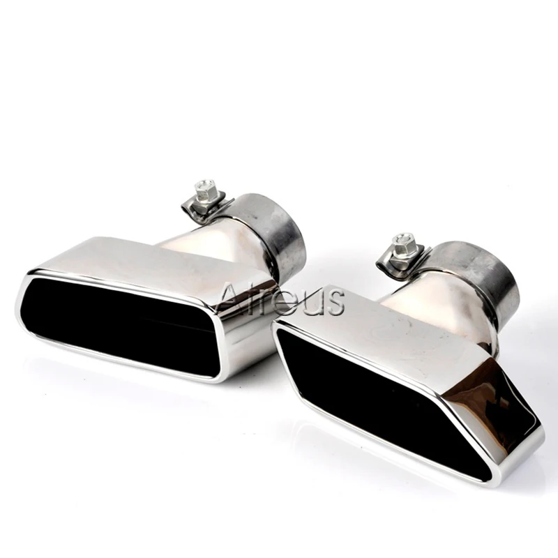 Chrome 304 Stainless Steel Car Exhaust Tip Muffler Pipe Cover For BMW F10 5-Series 2013 2014 F18 M Power Performance Accessories