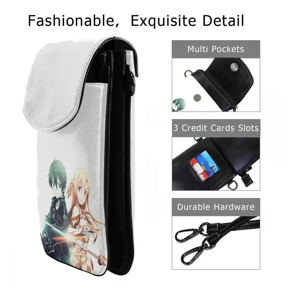 Sword Art Online Books Shoulder Bag Kirito Asuna Double Exposure Leather Bag Wedding Multi Function Women Bags Crossbody Purse