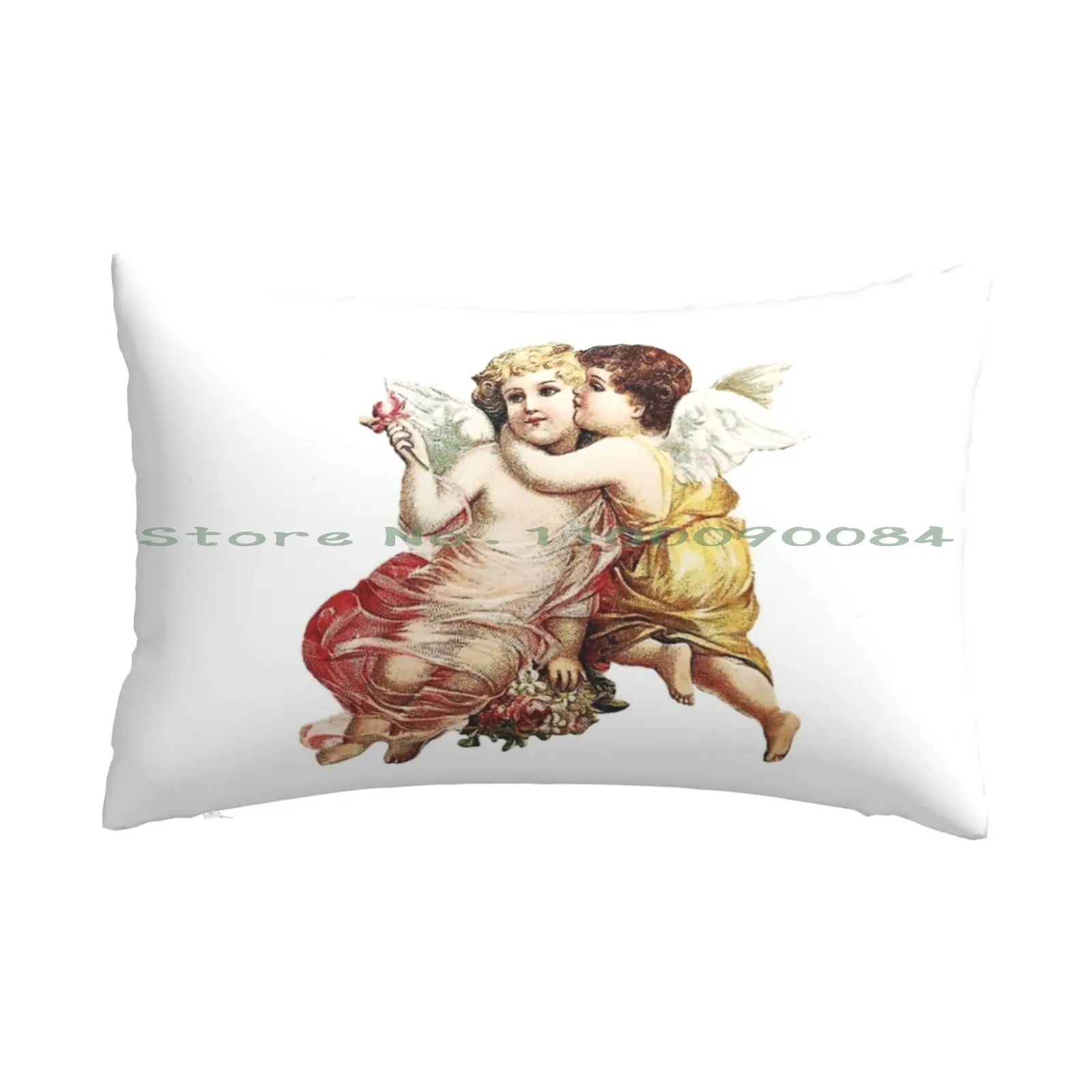 Pair Of Cupids / Love / Cherubs Pillow Case 20x30 50*75 Sofa Bedroom Anchor Design Anchor Pattern Vertical Anchors Sailboat