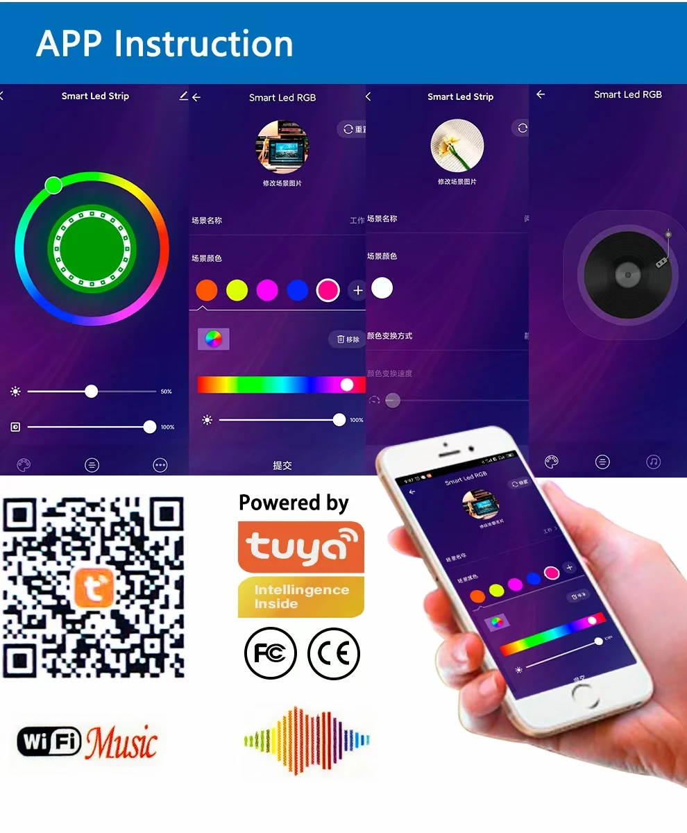 2.4G RF Touch Remote Tuya WiFi LED Controller Voice App  Alexa Google-compatible For 5-24V LED 5050 RGB RGBW CCT LED stirp