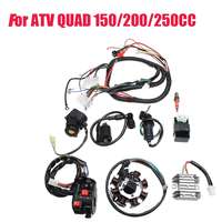 ATV Beach Car Accessories Electric Wiring Harness Wire Loom CDI Motor Stator Full Set For ATV QUAD 150/200/250CC