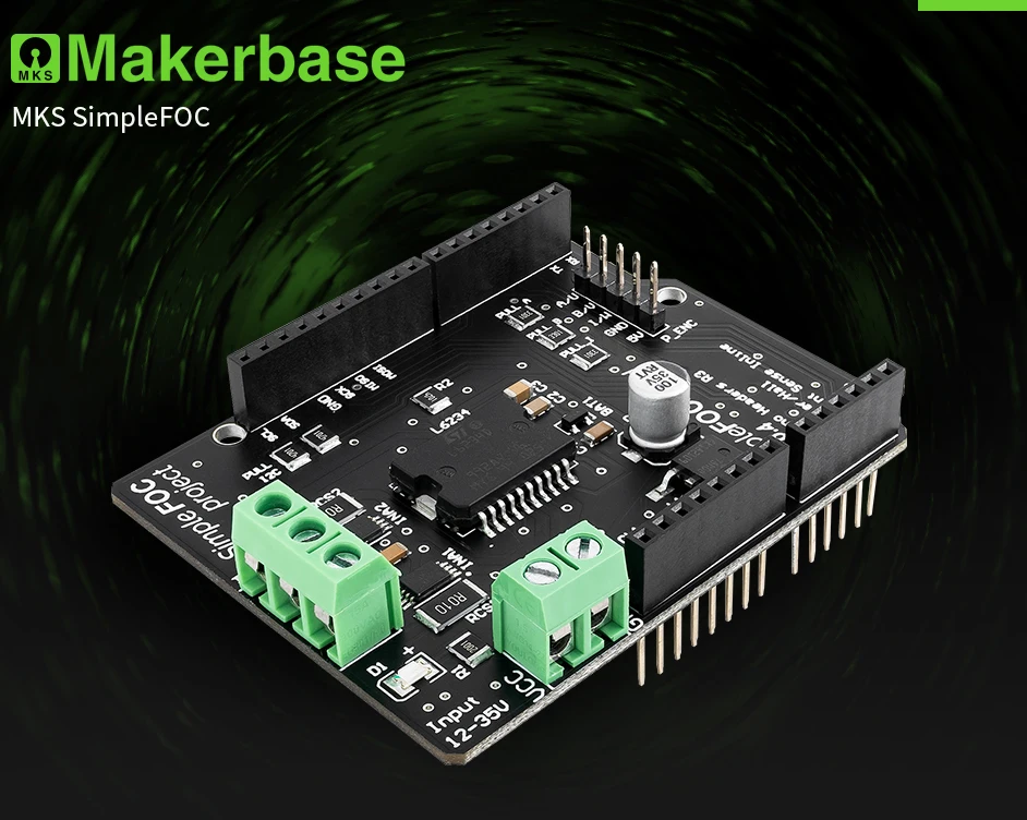 Makerbase SimpleFOC Shield V2.0.4 FOC BLDC Motor Controller Board Arduino Servo – Detail 1