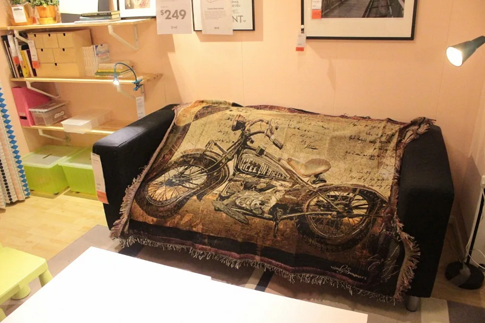 Industrial wind LOFT retro punk art Pure cotton carpet thin blanket Navajo blanket bed cover Tablecloth Felts tapestry