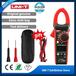 UNI-T UT216C 600A Digital Clamp Meters AC DC Current Auto Range Multimeters NCV V.F.C Diode LCD Flashlight Temperature Tester