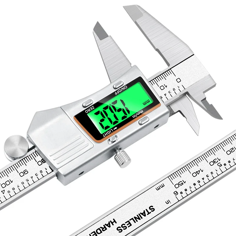 0-150mm vernier caliper stainless steel color LCD digital caliper tool 6 inch depth measurement tool gauge