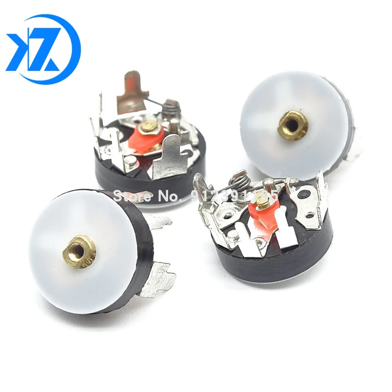 5PCS Straight Angle Radio Potentiometer RV12MM B10K B103 B50K B503 Power Amplifier Volume Potentiometer With Switch 12mm