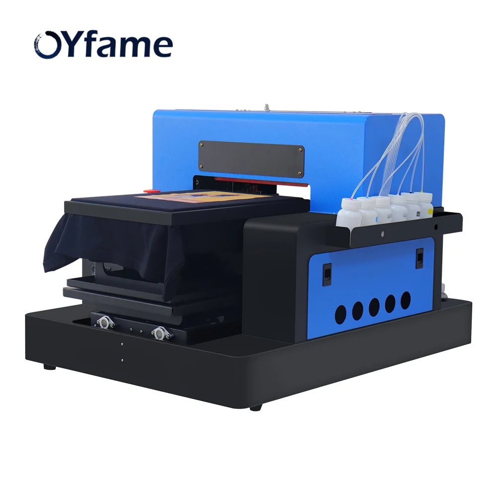OYfame A3 DTG Printer for t shirt A3 Flatbed Printer Print on dark and light t shirt Jeans Hoodies A3 DTG Printing Machine A3