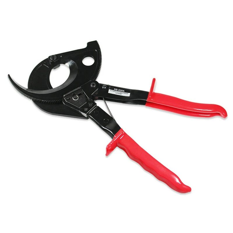 

HS520A Heavy Duty Ratchet Cable Cutter Ratcheting Wire Cutting Hand Tool For Copper Aluminum Cables Cutting Max 400mm² Cu/Alu Ca