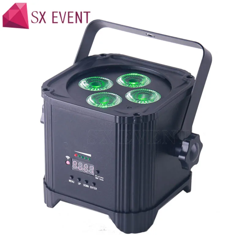 wireless battery 4X18W RGBWA UV 6in1 LED stage Par light