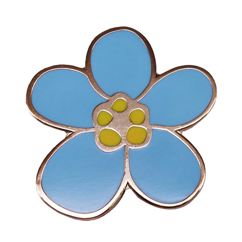 Forget me not brooch cute small blue flower nature lover gardener's beautiful accessory