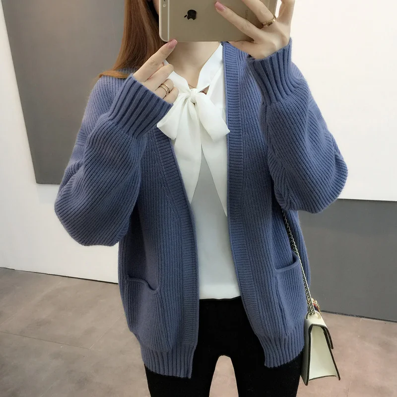 Autumn Thick Cardigans 2023 Sweater Women Korean Fashion Ladies Clothes Spring Jackets Top Femme Casaco Feminino LWL724