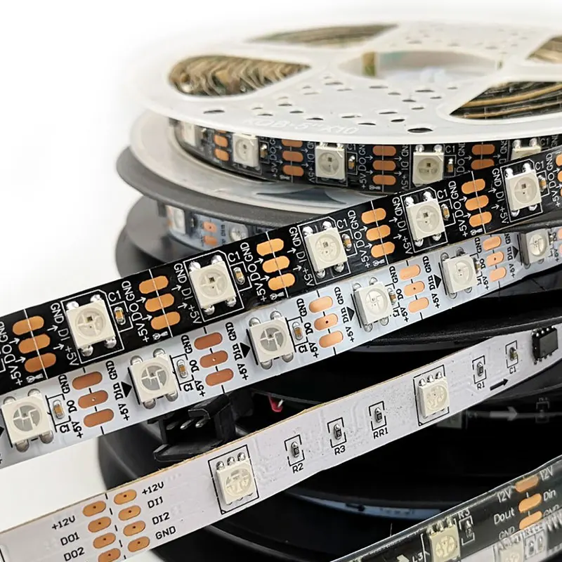 5m WS2812B Smart led pixel strip,Black/White PCB,30/60/144 leds/m WS2813 WS2812B 30/60/144 pixels,IP30/IP65/IP67 DC5V