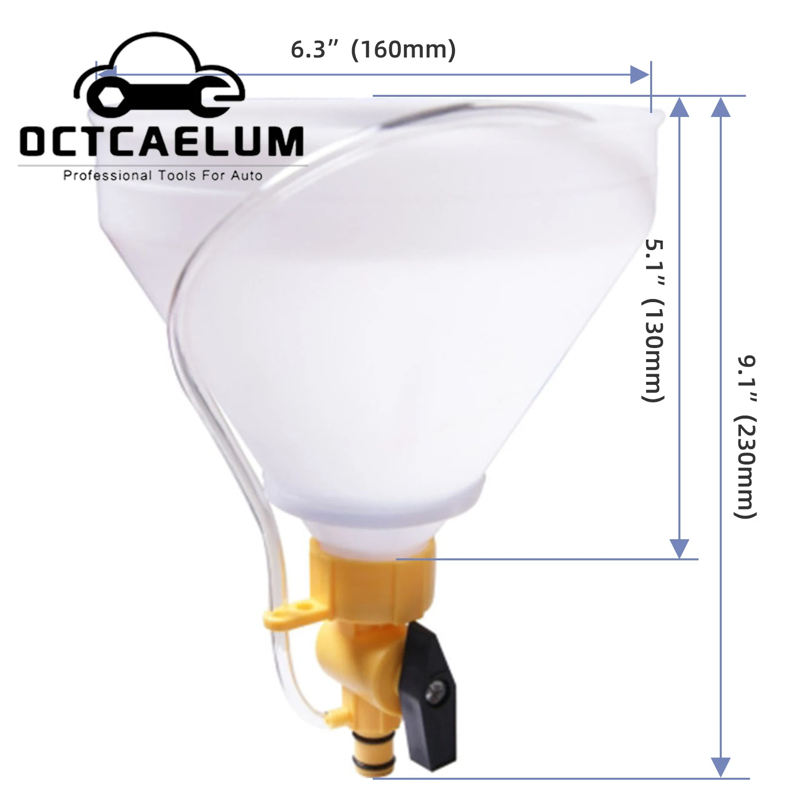 Car Engine Coolant Refilling Funnel Auto Cooling System Filling Garage Tools With 3/5 Adapters For Ford Mazda ST0194