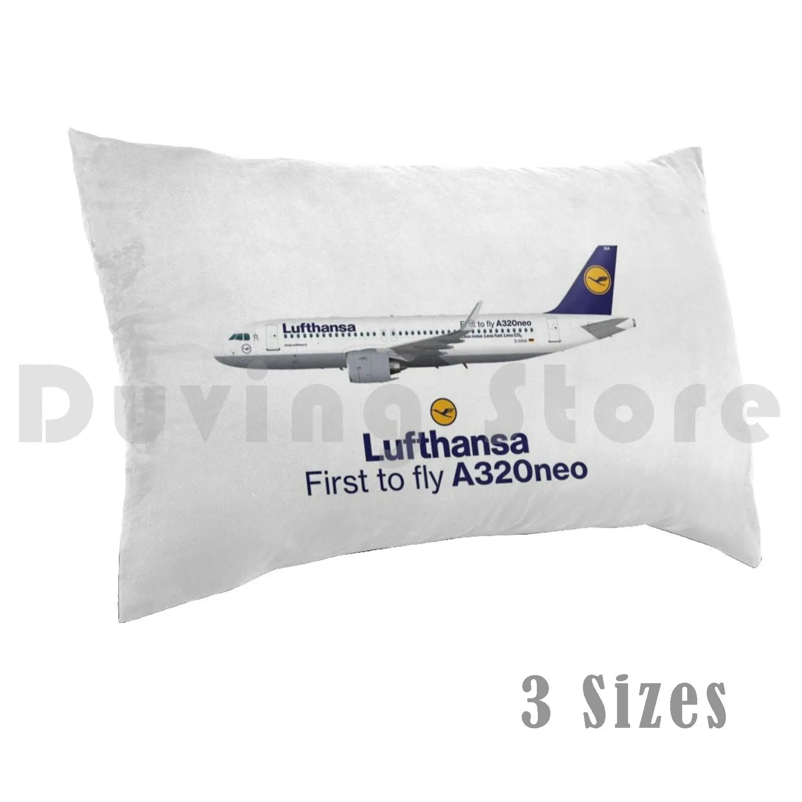 Illustration Of Lufthansa Airbus A320 Neo D-Aina Pillow Case DIY 50*70 Airbus A320 Airbus A320 A320 Airbus Neo New