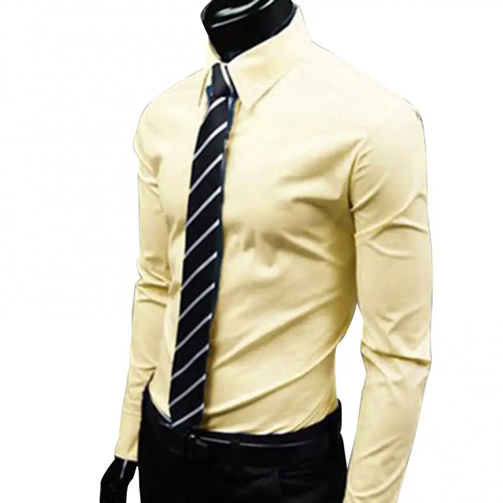 M - 5XL Men Business Shirt Long Sleeved Slim Solid Color Casual Plus Size Social Men Shirt рубашка мужская camisa masculina