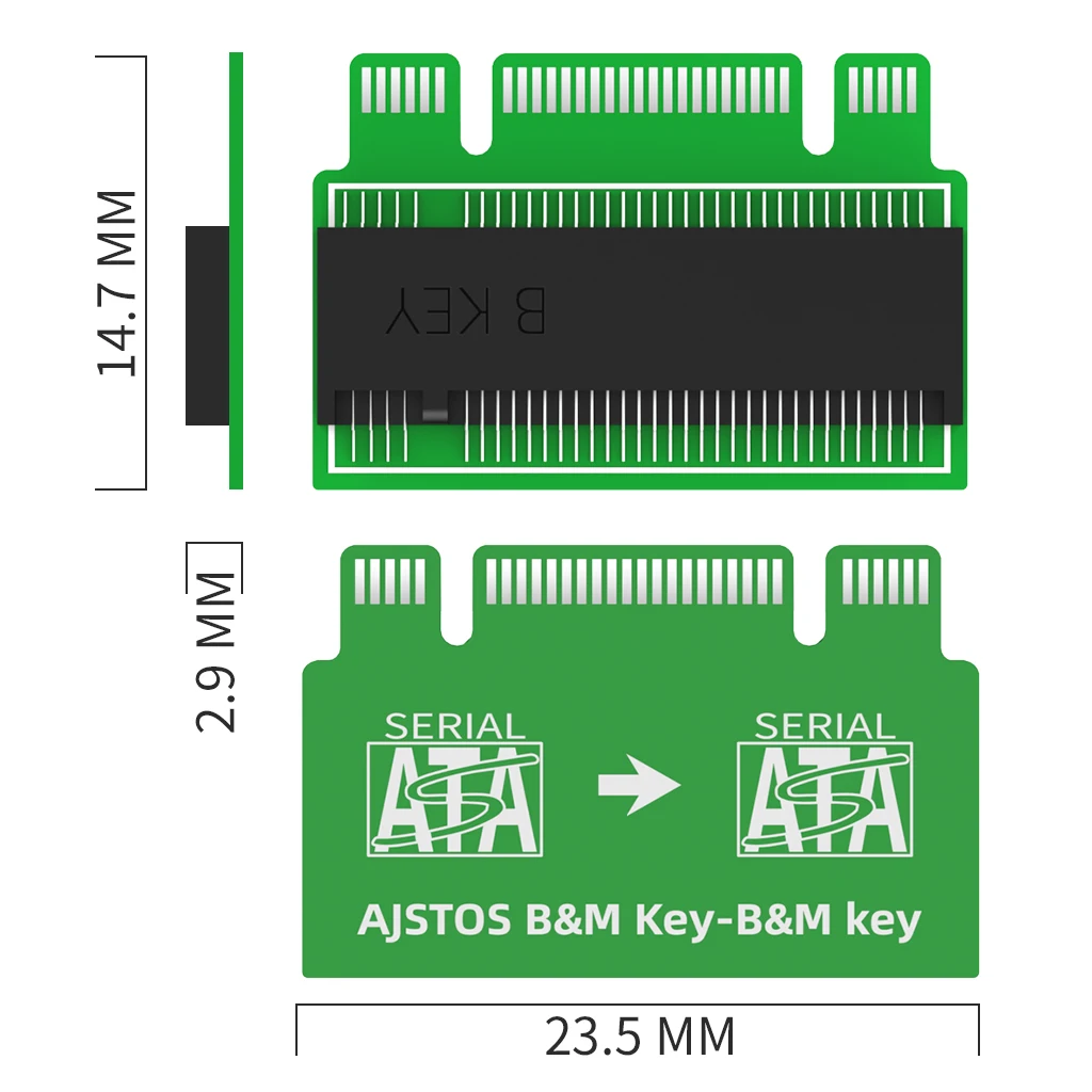 M.2 NVME SATA NGFF solid state SSD test extension protection hard drive adapter card male and female header B&M Key