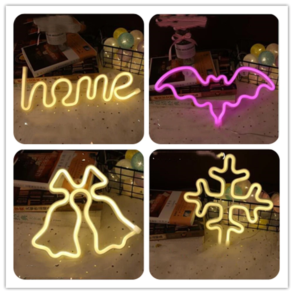 Neon USB Home Room Bedside LED Night Light  For Children Anime Night Light