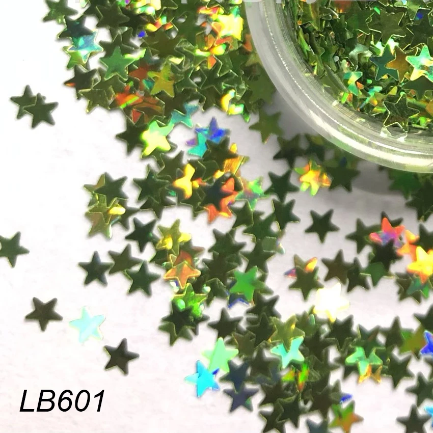 3Mm 0.5Kg 500G Holographic Laser Star Ultrathin เล็บเล็บเล็บ Art Glitter Mini PET เลื่อมเล็บตกแต่งเล็บวัสดุ