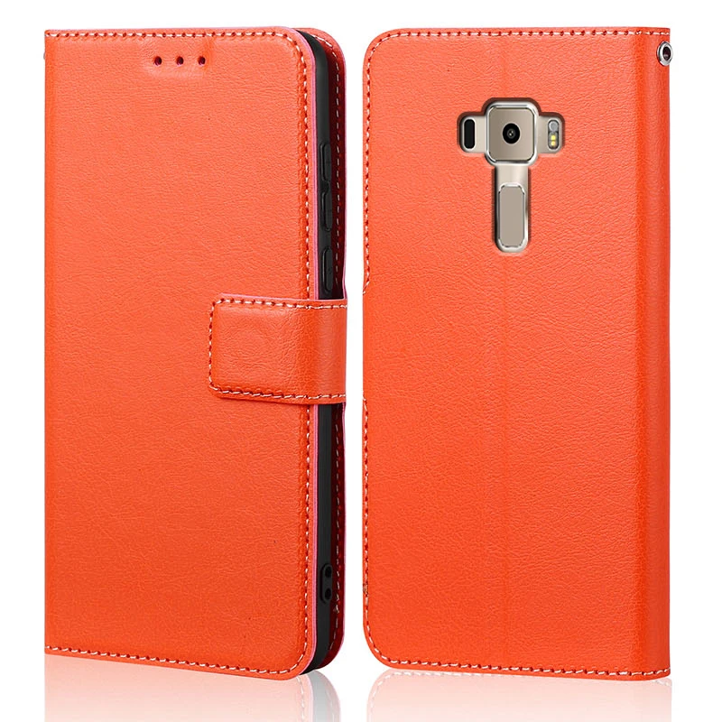 For zenfone3 ze552kl Case Silicone TPU + PU leather Phone Cover flip Coque for Asus Zenfone 3 ZE 552KL 5.5