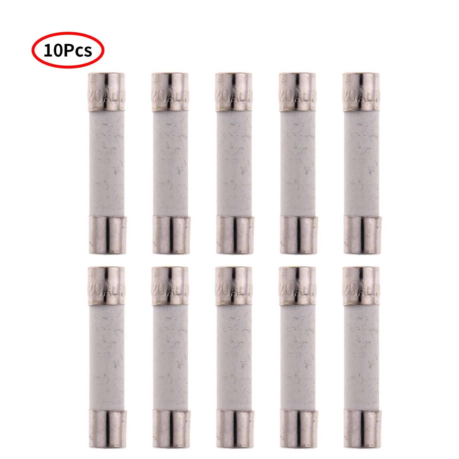 

10/20Pcs 20 Amp Microwave Ceramic Tube Fuse Slow Blow Fuses 250V Universal Replace Compatible for GE WB27X10388 Electrical Equip