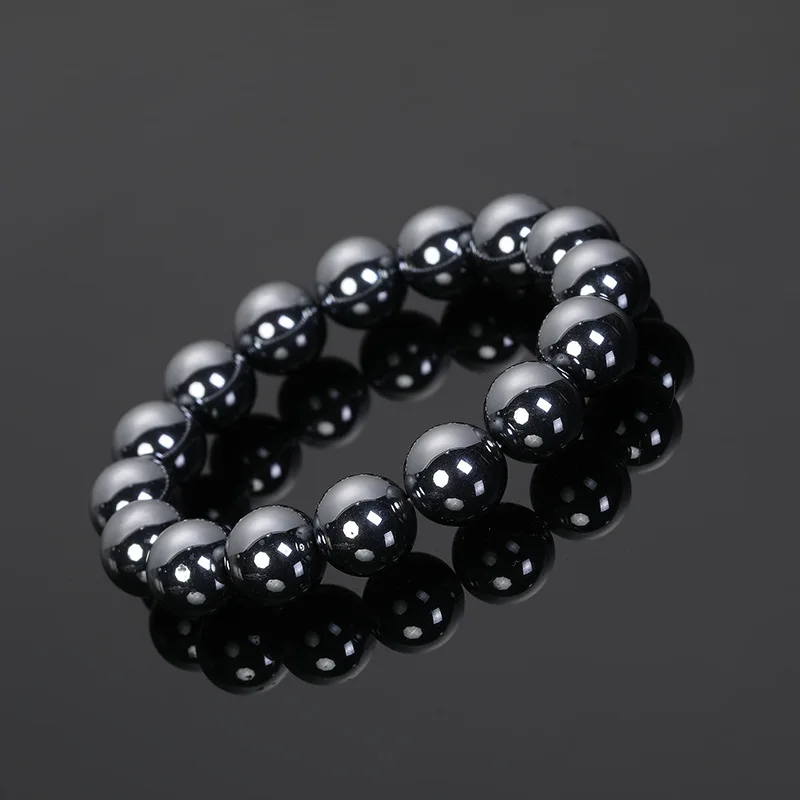 Natural Terahertz Bead Healing Balance Bracelet Care Loss Weight Effective Reiki Hommes Pain Relief Men\'s Gift