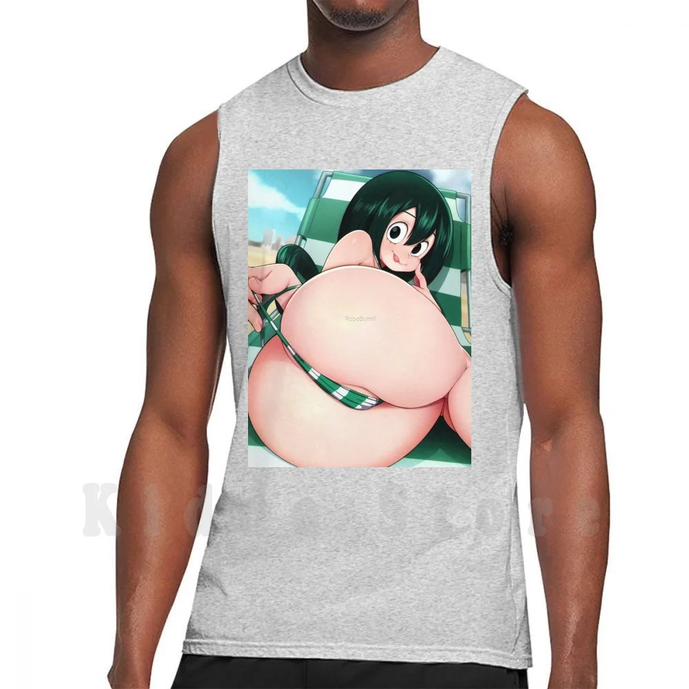 Tsuyu Tease Tank Tops Vest Sleeveless Anime Manga Waifu Weeb Japanese Kawaii Japan Aesthetic Boku No Boku No Superhero