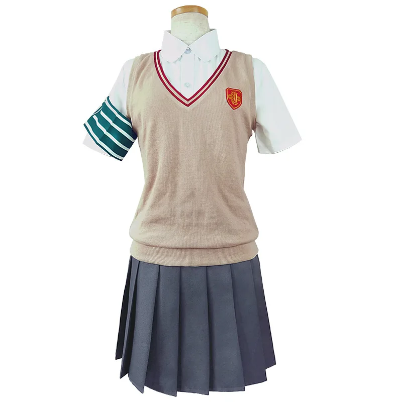 Toaru Kagaku no Railgun T Toaru Majutsu no Index Cosplay Costume Set Misaka Mikoto Kazari Uiharu Kuroko Shirai Academy Uniform