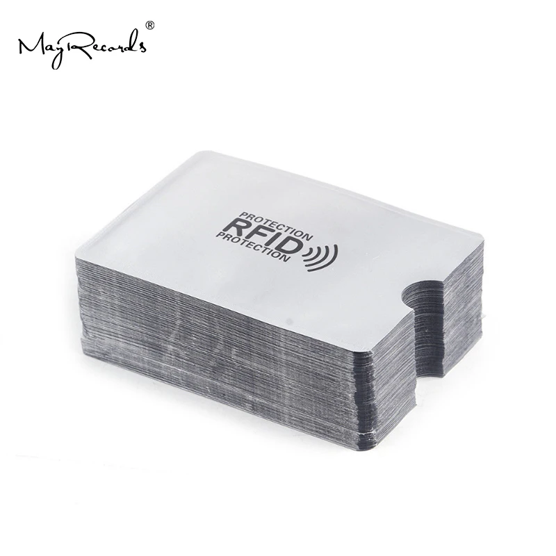 Porte-cartes de crédit anti-scan, protecteur de carte RFID, feuille d\'aluminium anti-magnétique, porte-cartes bancaires portables, 10 pièces