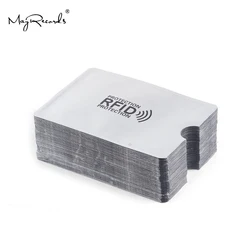 10 stücke Anti-Scan Karte Hülse Kredit RFID Karte Protector Anti-magnetische Aluminium Folie Tragbare Bank Karte Halter