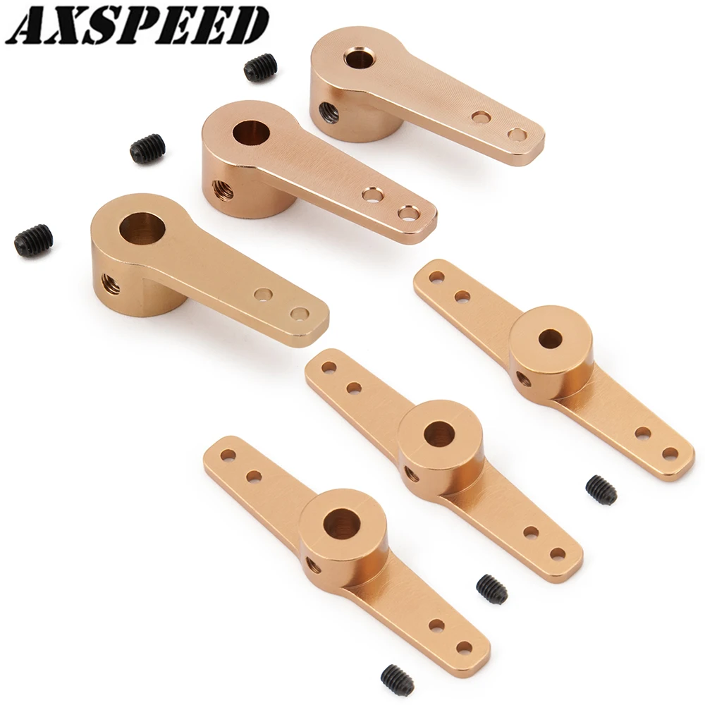 AXSPEED metallo sterzo Servo braccio singolo e doppio corno braccio 3.1/4.1/5.1mm per RC Car Boat Servo Roker Arms timone parti di aggiornamento