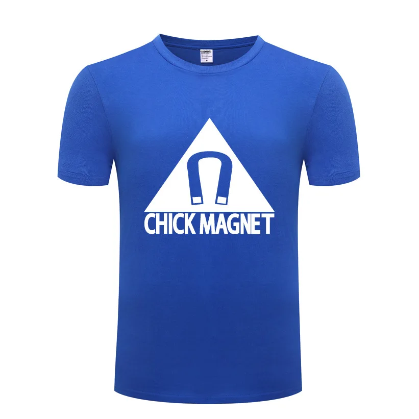 Chick Magnet Slogan T Shirt Men Novelty Cotton Short Sleeve Funny Tshirt Streetwear Fitness T-Shirt for Men Tops Tees Big Size