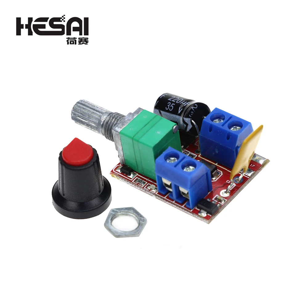 DC-DC 3V-35V Mini 5A PWM Max 90W DC Motor Speed Controller Module Speed Control Switch LED Dimmer