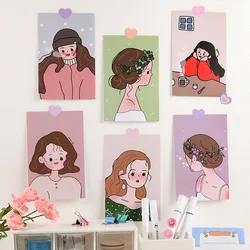 Ins Koreanische Mädchen Inset Postkarte Kawaii Hand Konto Dekoration Karte Keine Klebrigen Kleinen Poster DIY Metop Wand Aufkleber Foto Requisiten