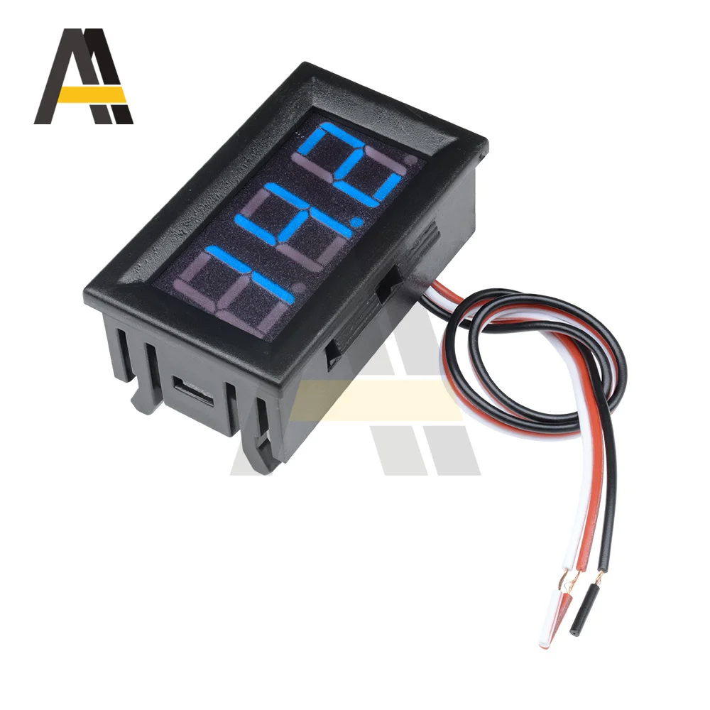 0.36/0.56 inch LED Voltmeter DC 0-30V Voltage Meter Motrocycle Car Volt Battery 3 Bit 2 /3 Wire Capacity Tester 5V 12V 24V