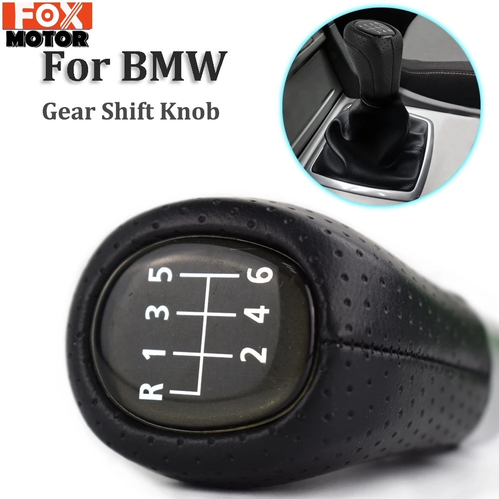 For BMW 1 3 Series E81 E82 E87 E88 E90 E91 E92 E93 6 Speed Gear Shift Knob Head Stick Shifter Lever Pen Handle HandBall