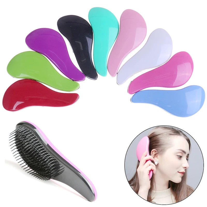 

TT Hair Comb Detangling Hair Brush Hair Care Anti-Static Brush Tangle Wet Dry Handle Tangle Curly