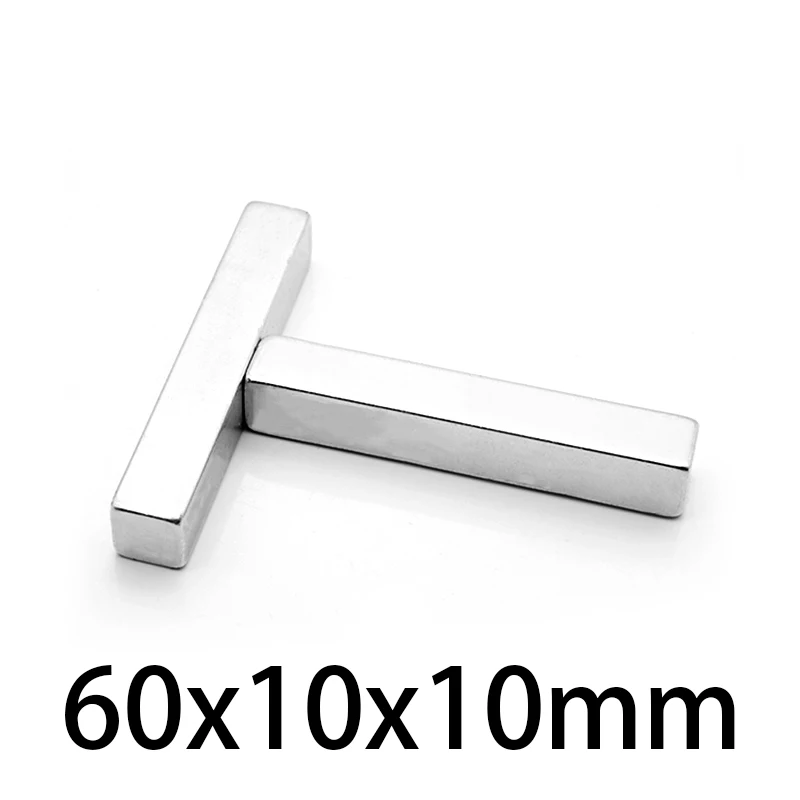 60x10x10mm NdFeB Super Strong Neodymium Magnets Block Permanent Magnet 60x10x10 mm N35 Powerful Magnetic 60*10*10mm