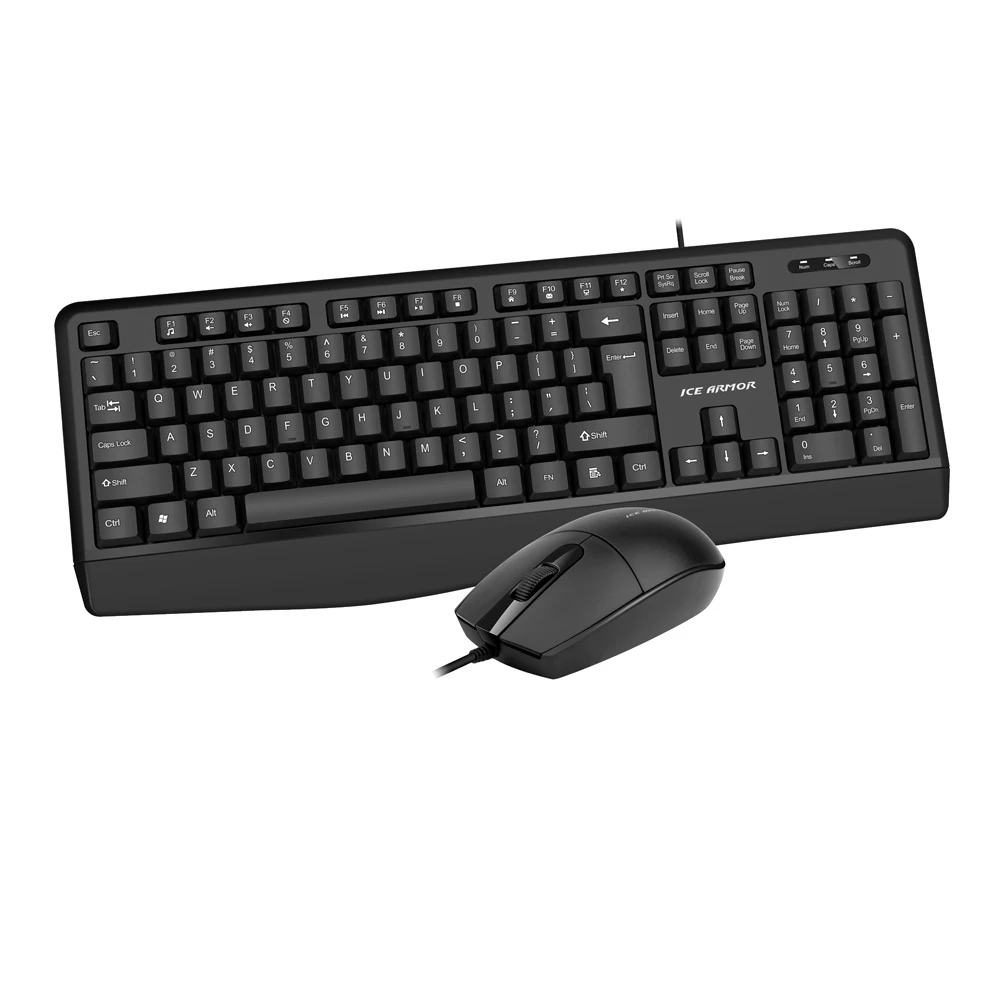 Wired Keyboard and Mouse with Wrist bracket 104key for Home Office Computer Accessories for Laptops Notebooks PC Keyboard Mouse